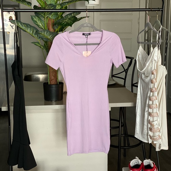 MISSGUIDED Lilac Mini Dress - Picture 3 of 3